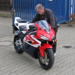 Abholung im März bei Motorrad Mayer in Schorndorf